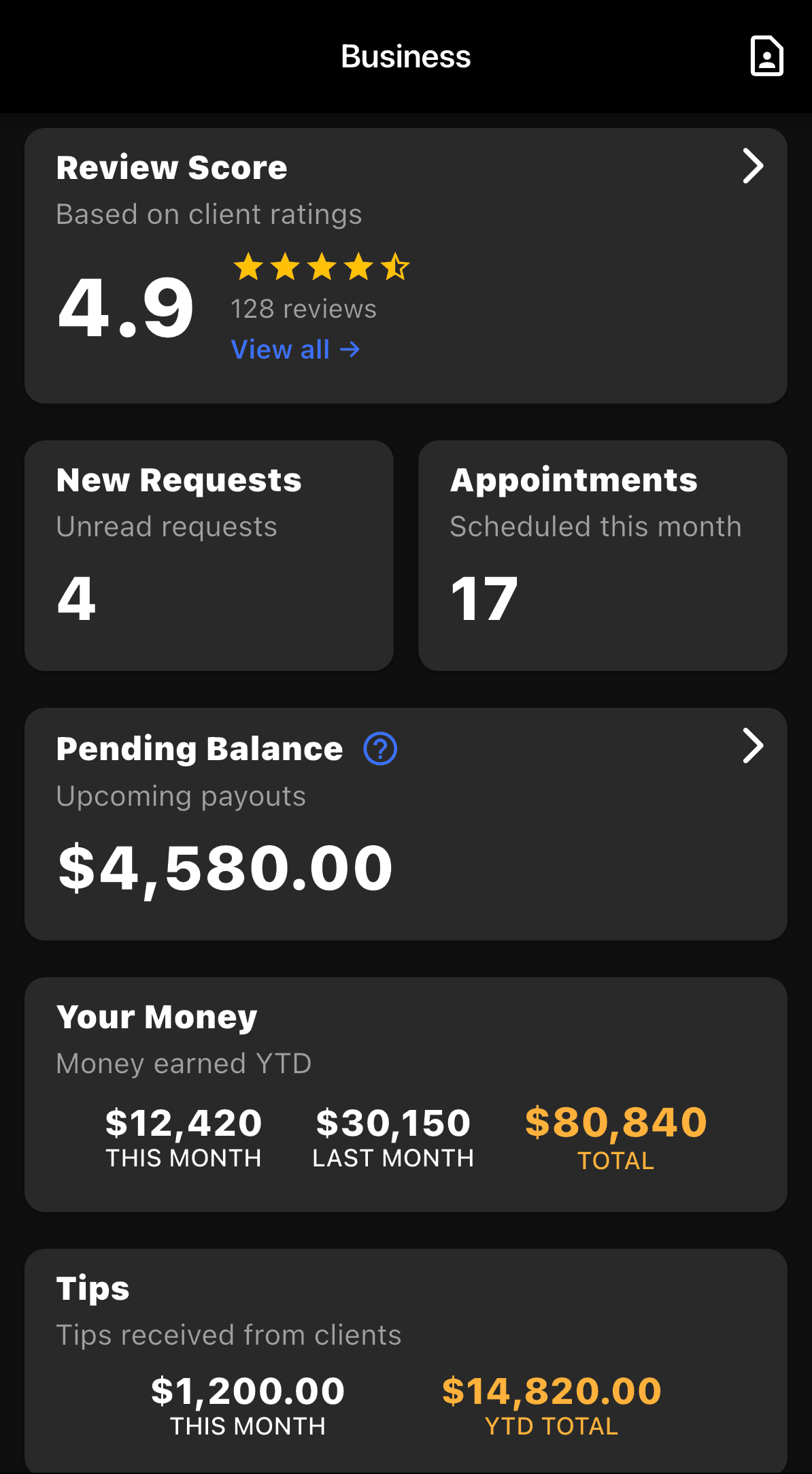 TattMe artist app — Your business