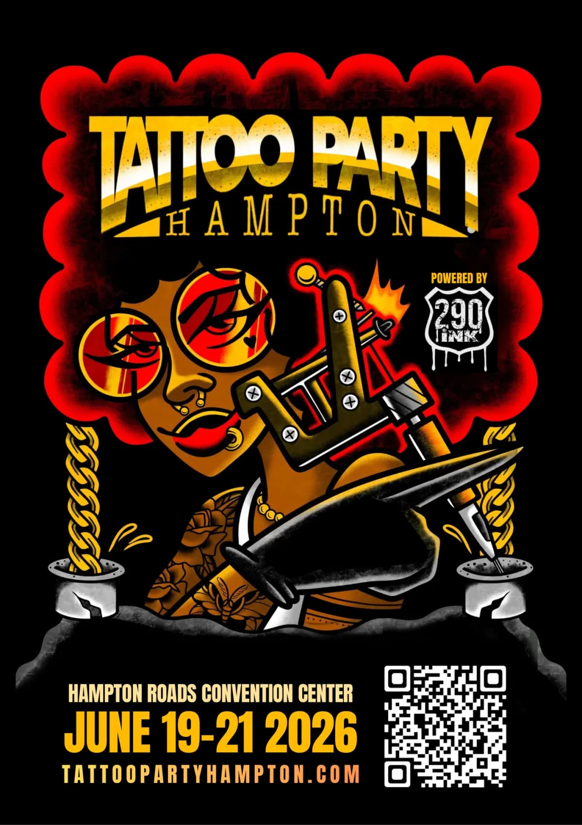 Tattoo Party Hampton convention floor and attending artists