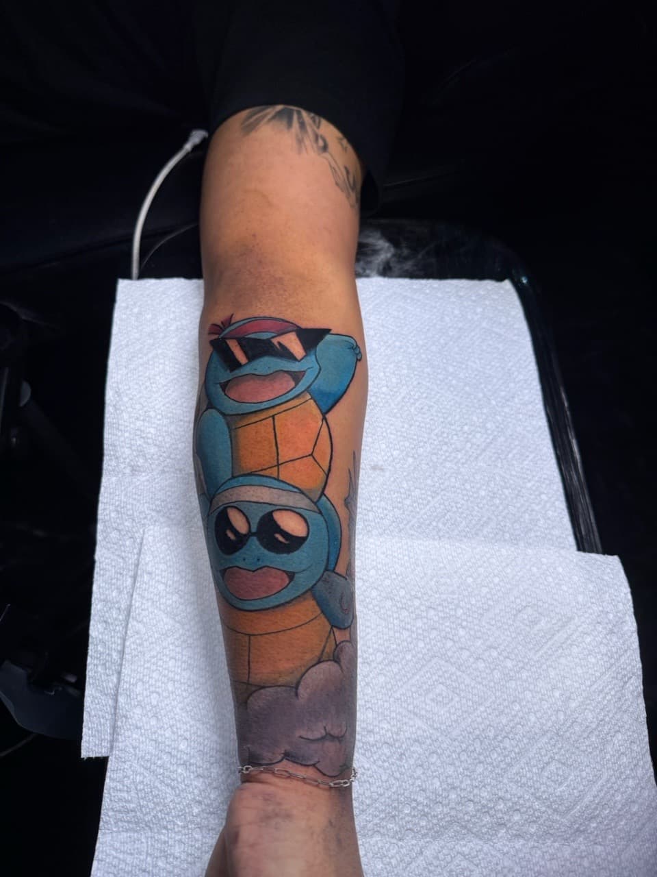 Color + Anime squirtle tattoo on Forearm by 1UP_Uncle_Frecks on TattMe