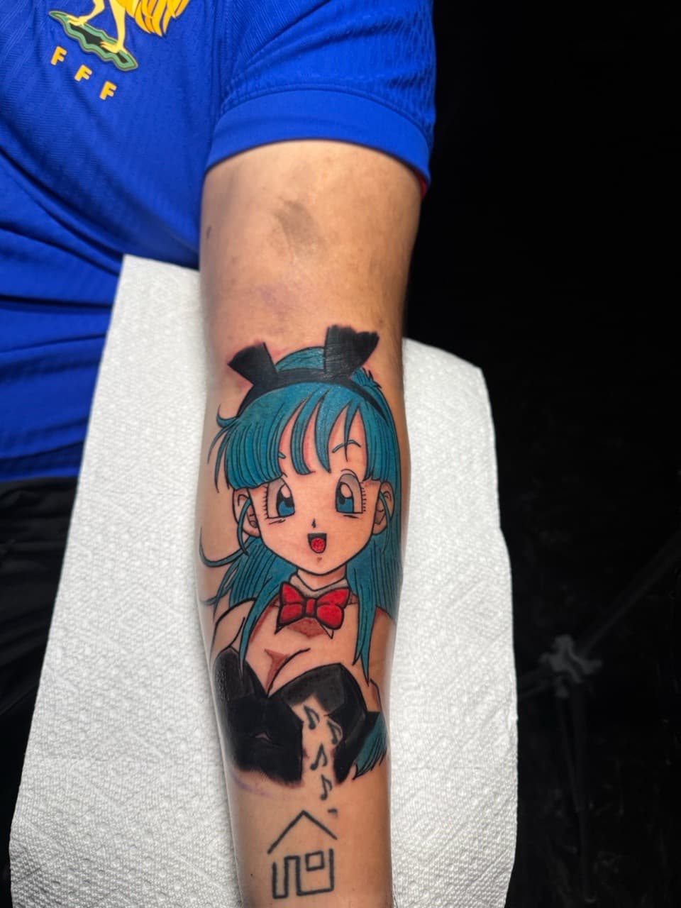 Anime + Color girl tattoo on Forearm by 1UP_Uncle_Frecks on TattMe