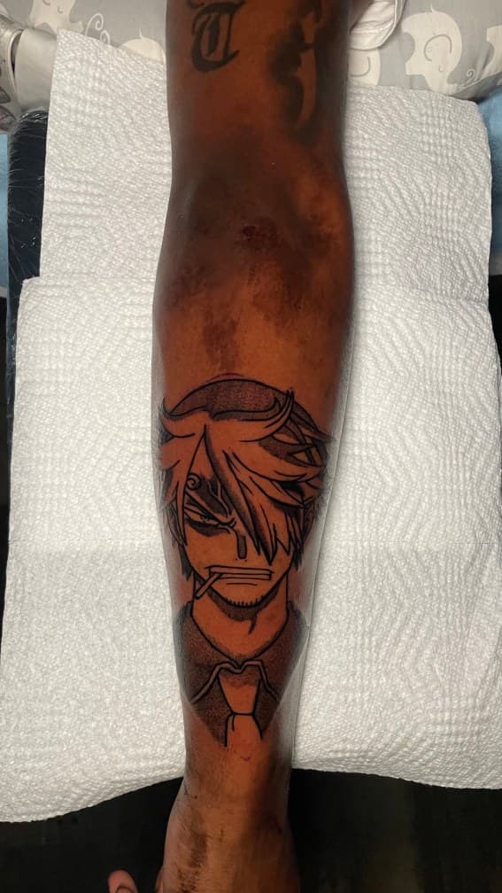 Anime + Black & Grey manga tattoo on Forearm by 1UP_Uncle_Frecks on TattMe