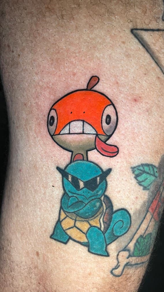 Anime + Cartoon pokemon tattoo on Upper Arm by 1UP_Uncle_Frecks on TattMe