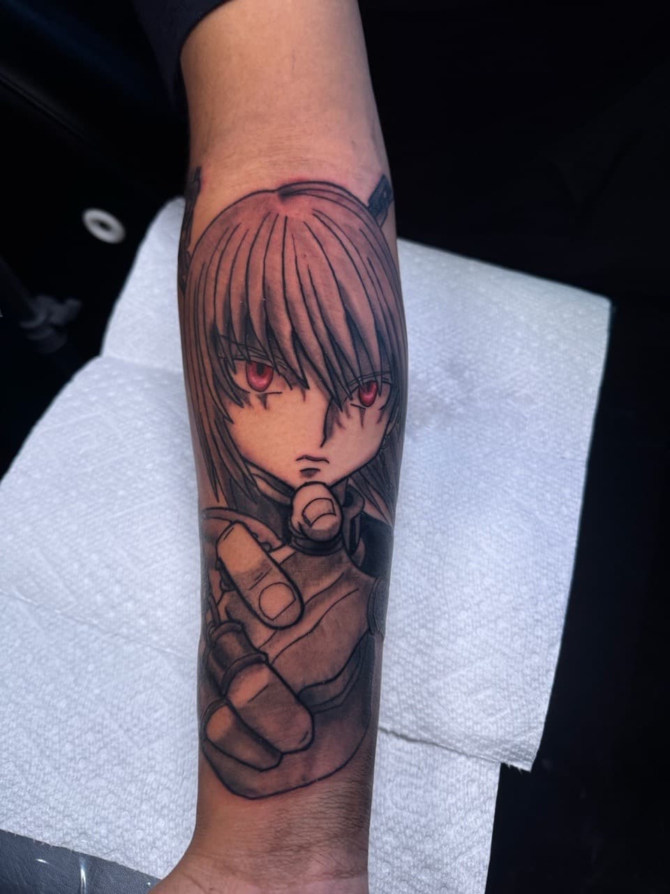 Anime + Illustrative anime character tattoo on Forearm by 1UP_Uncle_Frecks on TattMe