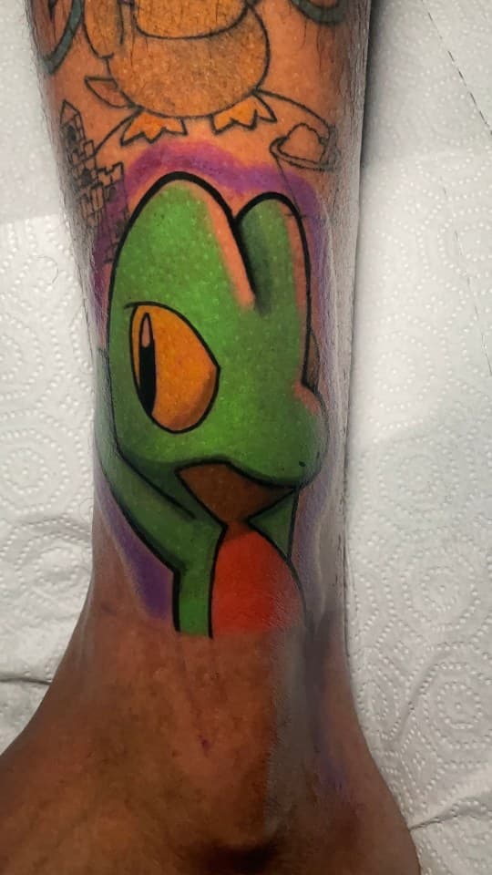 Anime + Cartoon pokemon tattoo on Calf by 1UP_Uncle_Frecks on TattMe