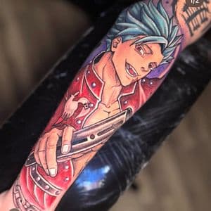 Anime + Color manga tattoo on Forearm by Inkflowjo on TattMe