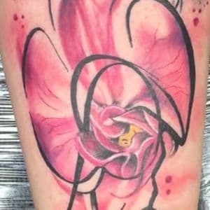 Floral + Watercolor orchid tattoo on Forearm by Inkflowjo on TattMe