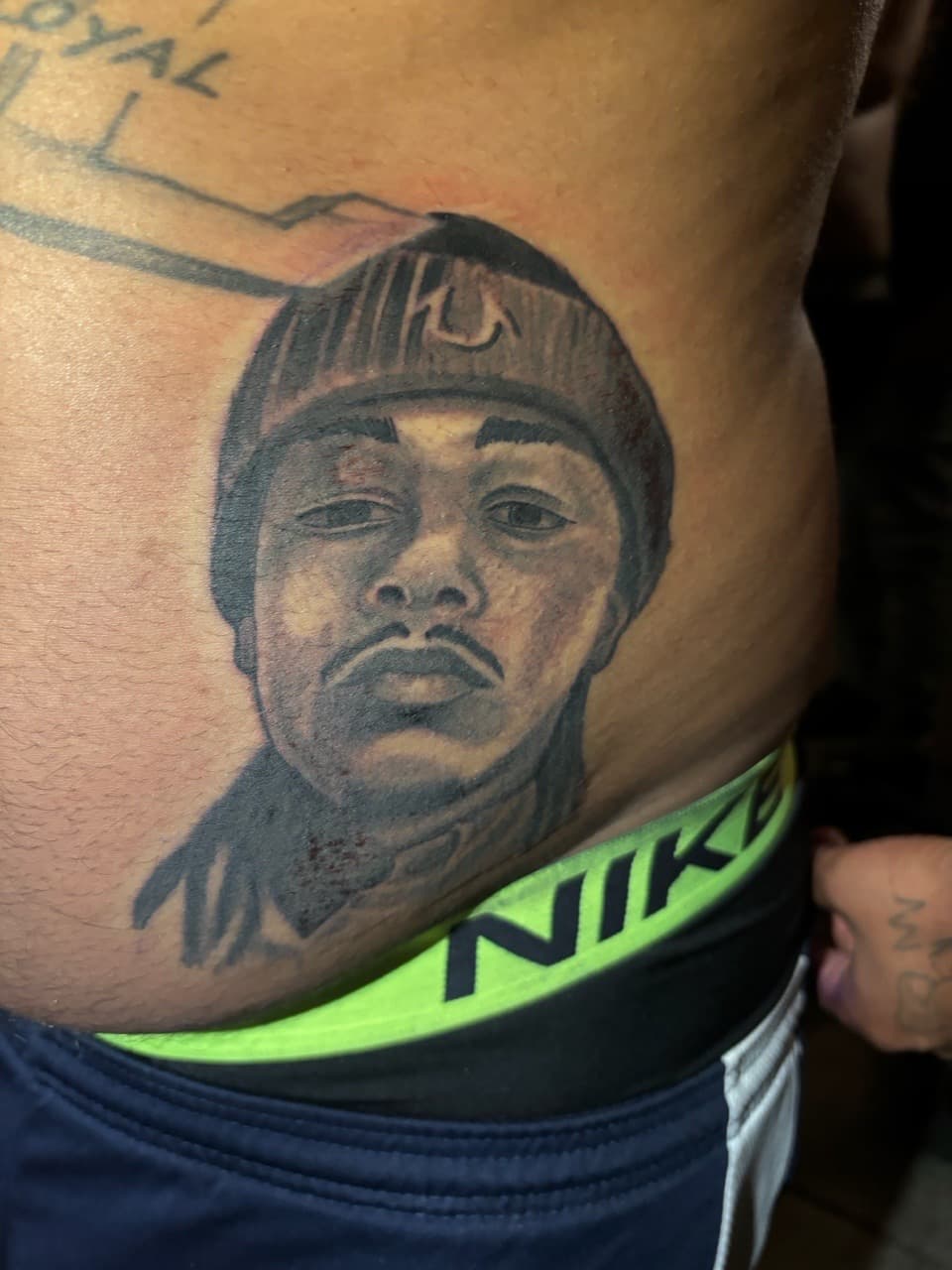 Black & Grey + Portrait man tattoo on Ribs by tattoo_panda on TattMe