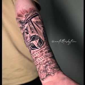 Black & Grey + Realism cross tattoo on Forearm by TheINQCollective on TattMe