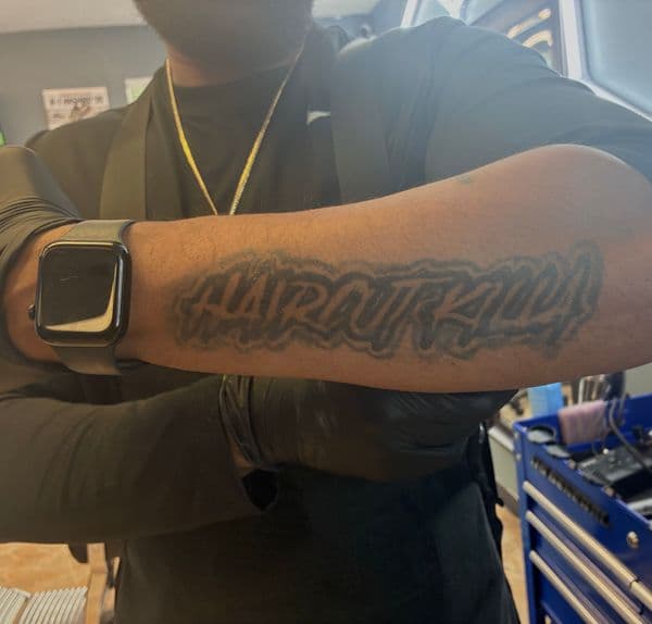 Lettering + Black & Grey lettering tattoo on Forearm by The_Key_Inks on TattMe