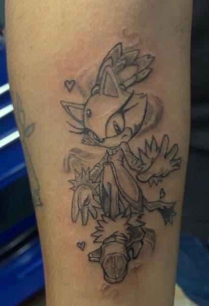 Anime + Line-work cat tattoo on Upper Arm by The_Key_Inks on TattMe