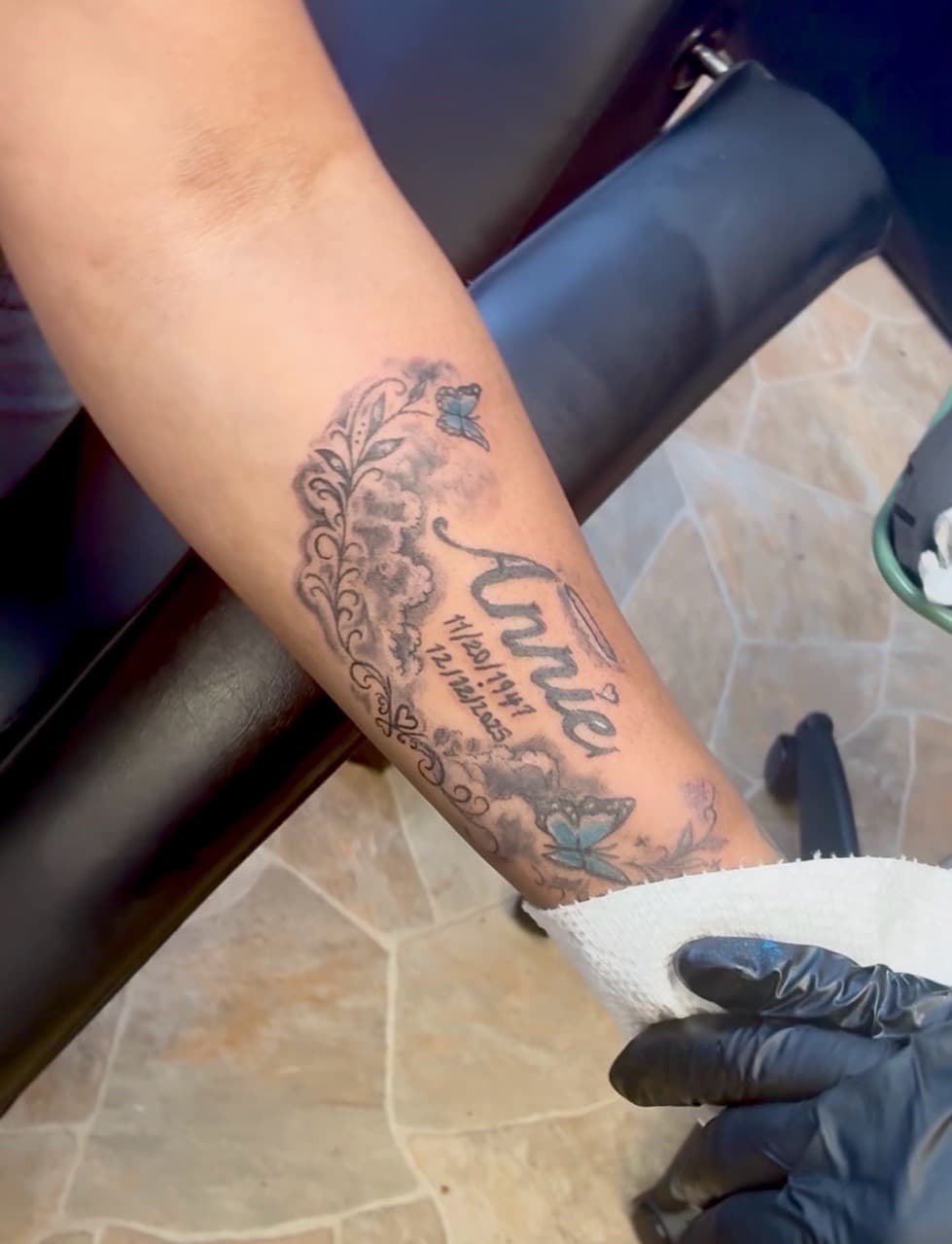 Lettering + Black & Grey name tattoo on Forearm by The_Key_Inks on TattMe