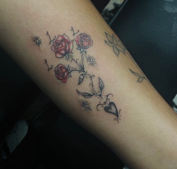 Illustrative + Floral roses tattoo on Forearm by The_Key_Inks on TattMe