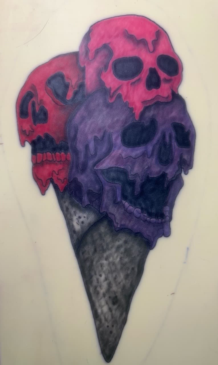 Color + Illustrative skulls tattoo by Apex_Effort_Studio on TattMe