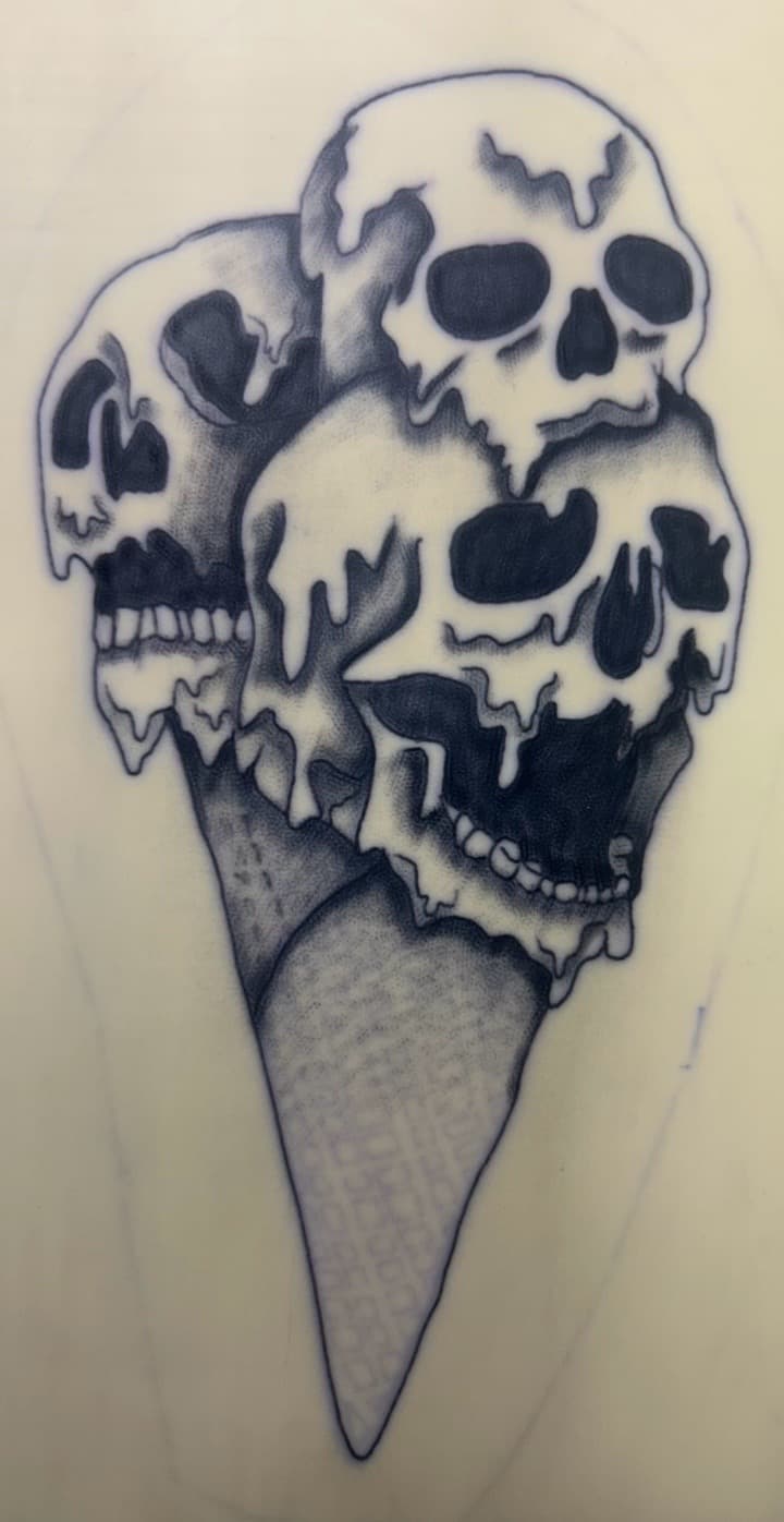 Black & Grey + Dot-work skulls tattoo by Apex_Effort_Studio on TattMe