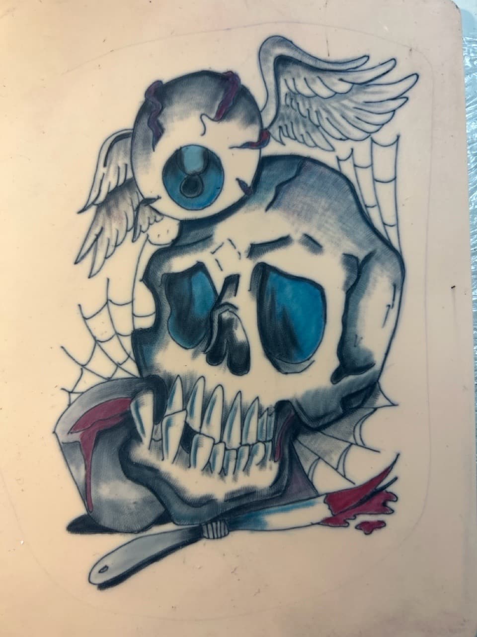 Traditional + Illustrative skull tattoo by Apex_Effort_Studio on TattMe