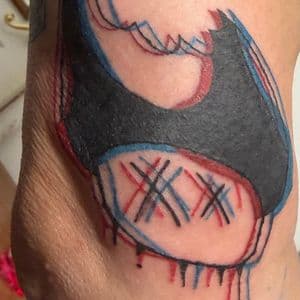 Abstract + Illustrative monster tattoo on Elbow by Apex_Effort_Studio on TattMe