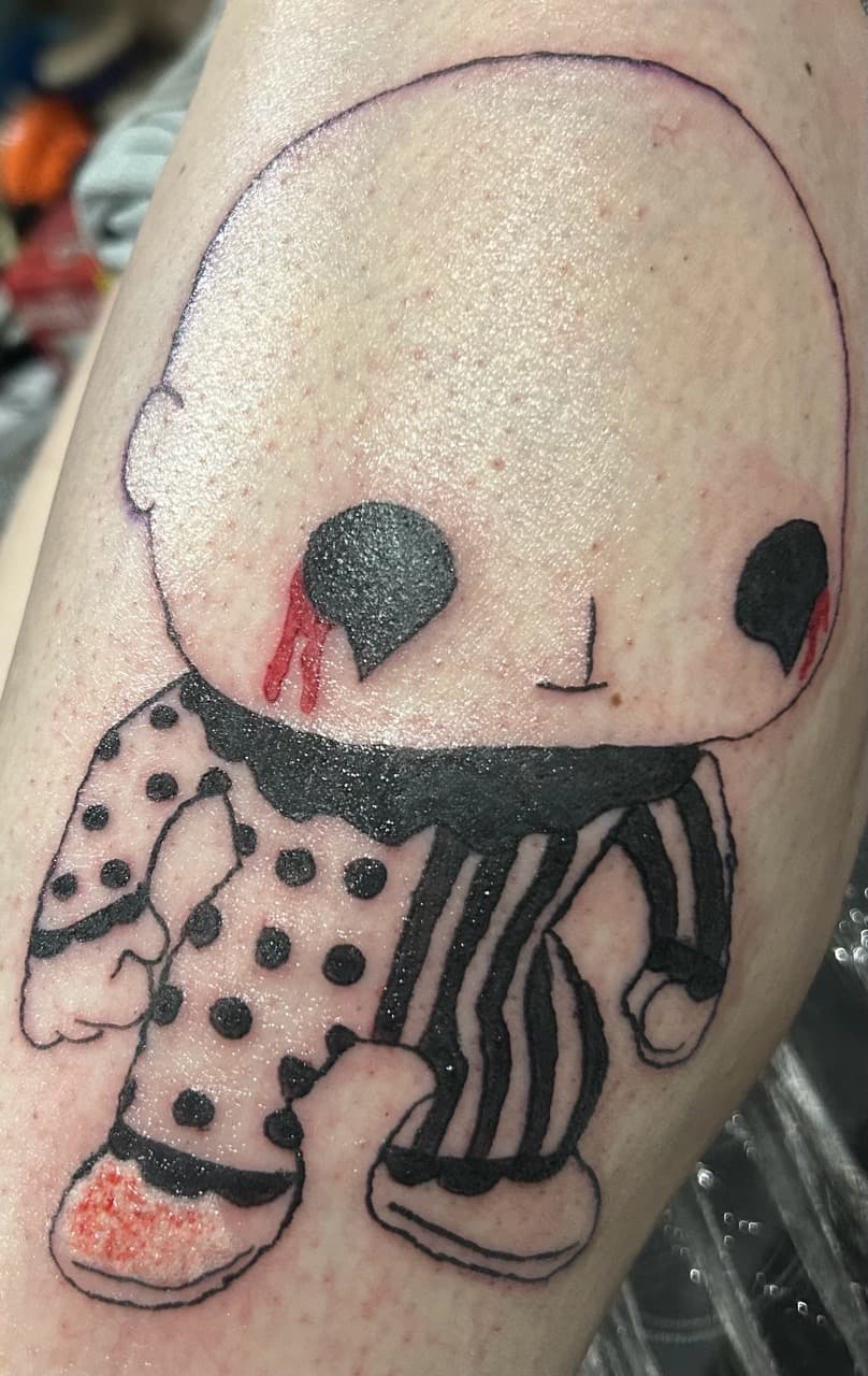 Illustrative + Black-work clown tattoo on Forearm by Apex_Effort_Studio on TattMe