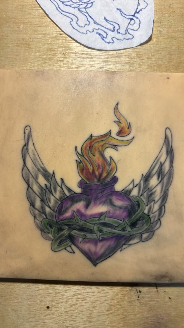 Color + Neo-Traditional heart tattoo by Apex_Effort_Studio on TattMe