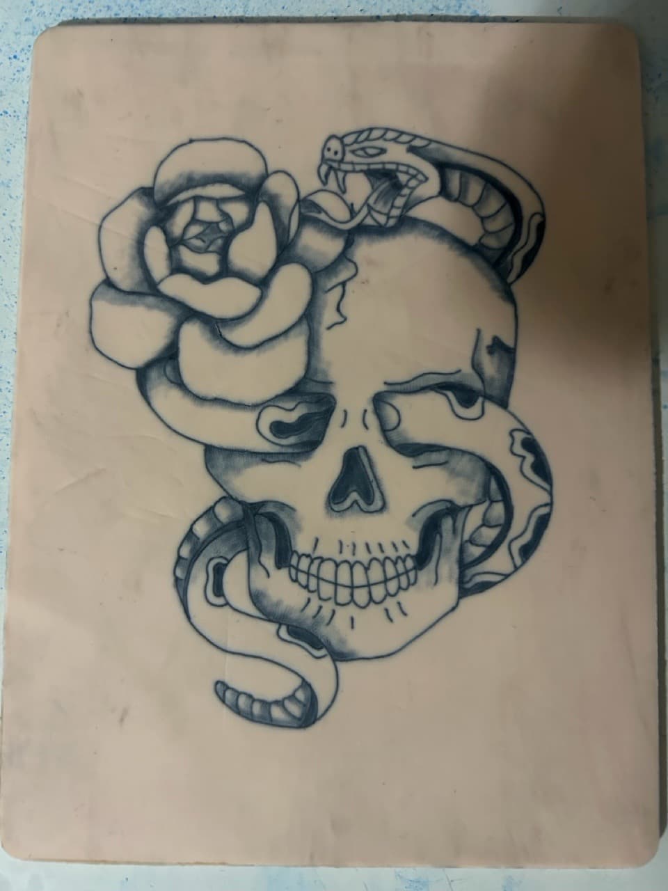 Black & Grey + Traditional skull tattoo by Apex_Effort_Studio on TattMe