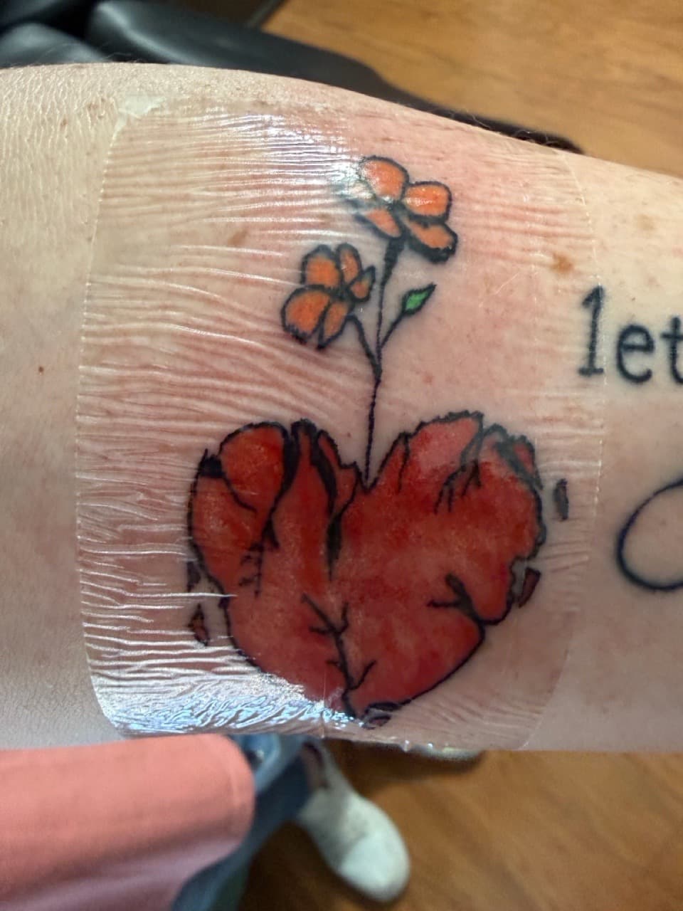 Color + Line-work heart tattoo on Forearm by Apex_Effort_Studio on TattMe