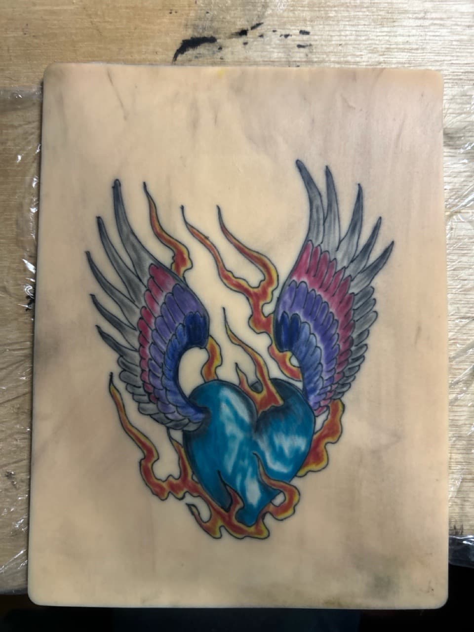 American Traditional + Color heart tattoo by Apex_Effort_Studio on TattMe