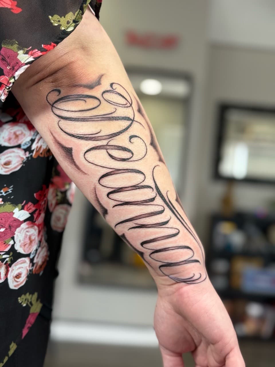 Lettering + Script word tattoo on Forearm by Tattoos_By_Dolph on TattMe