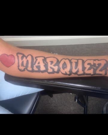 Lettering + Color name tattoo on Forearm by MindBodyInkStudio on TattMe