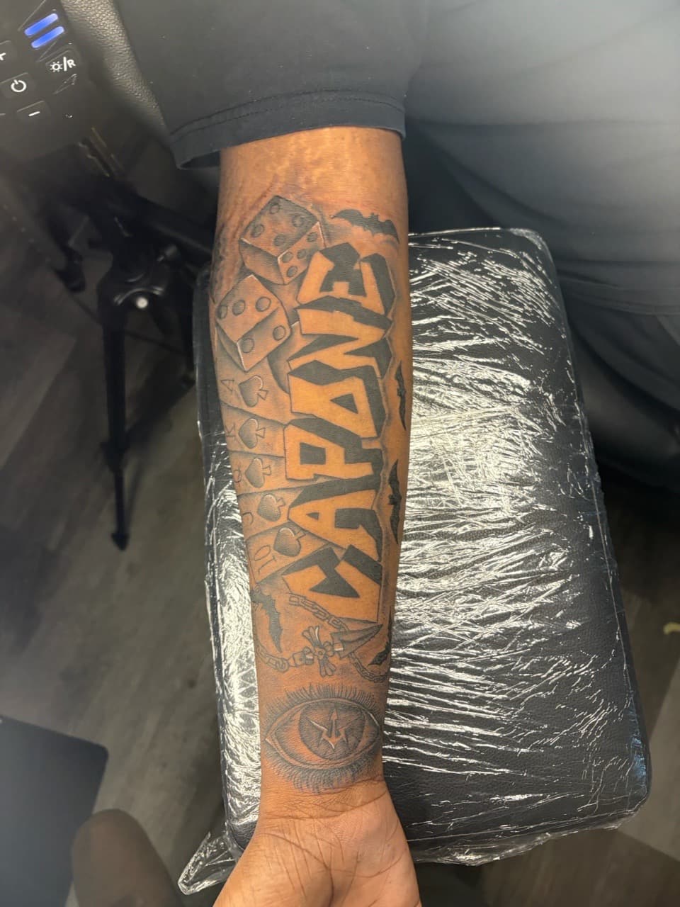 Lettering + Black & Grey letters tattoo on Forearm by MaleekInkz on TattMe