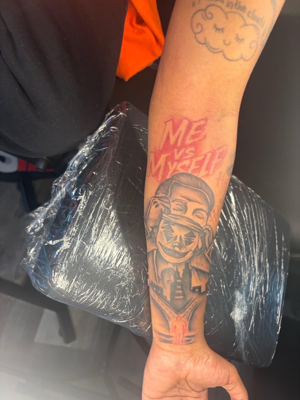 Black & Grey + Illustrative person tattoo on Forearm by MaleekInkz on TattMe