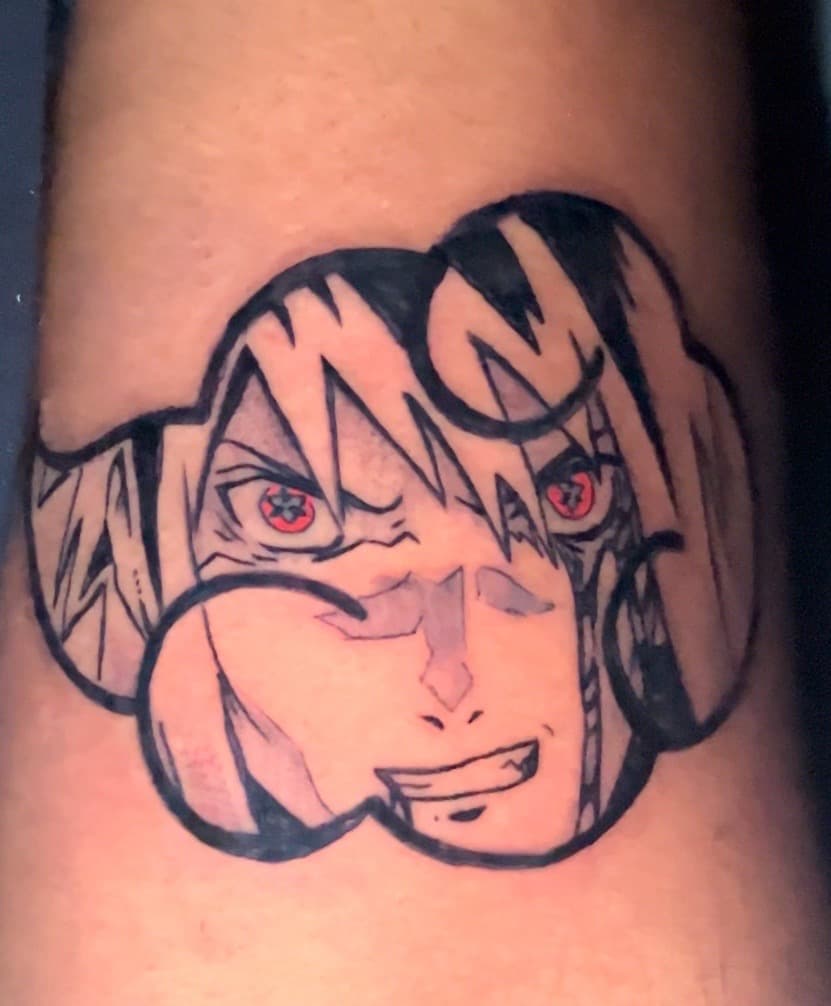 Anime + Pop Culture anime character tattoo on Upper Arm by Rey_Sanchez on TattMe