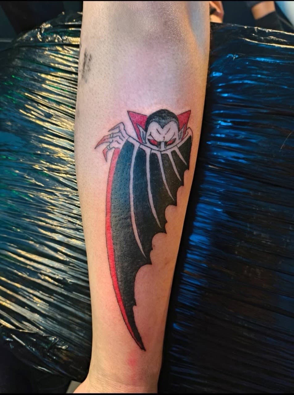 Cartoon + New School vampire tattoo on Forearm by Night_Veil_Ink on TattMe
