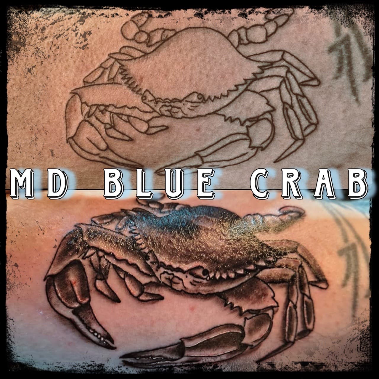 Black & Grey + Line-work crab tattoo on Forearm by Night_Veil_Ink on TattMe