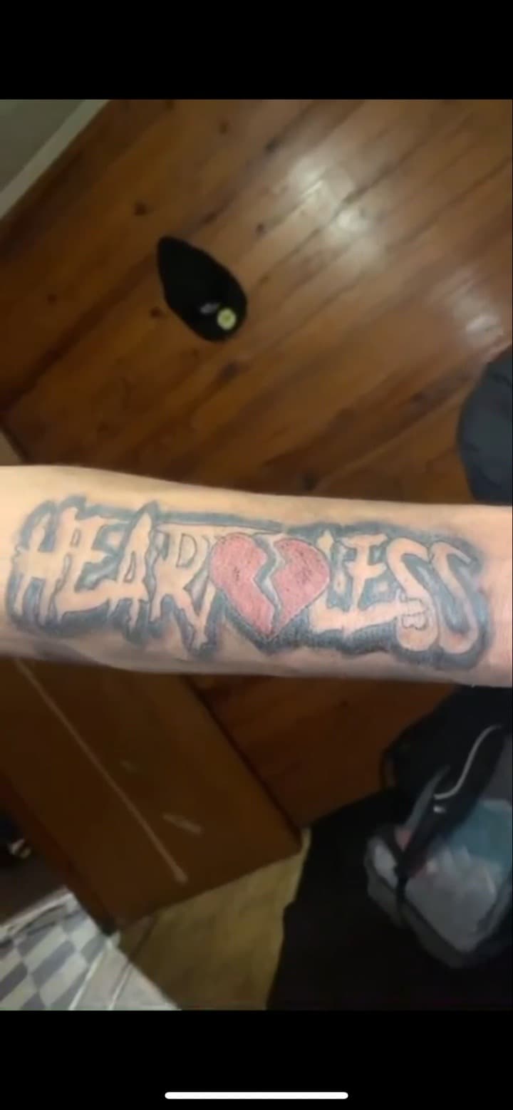 Lettering + Script heart tattoo on Forearm by JrrrInkkk on TattMe