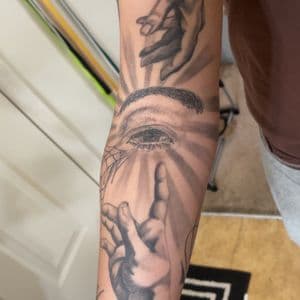 Black & Grey + Realism hands tattoo on Forearm by Jamarious_Cook on TattMe