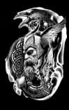 Black & Grey + Illustrative odin tattoo by Shuri_Tatts on TattMe