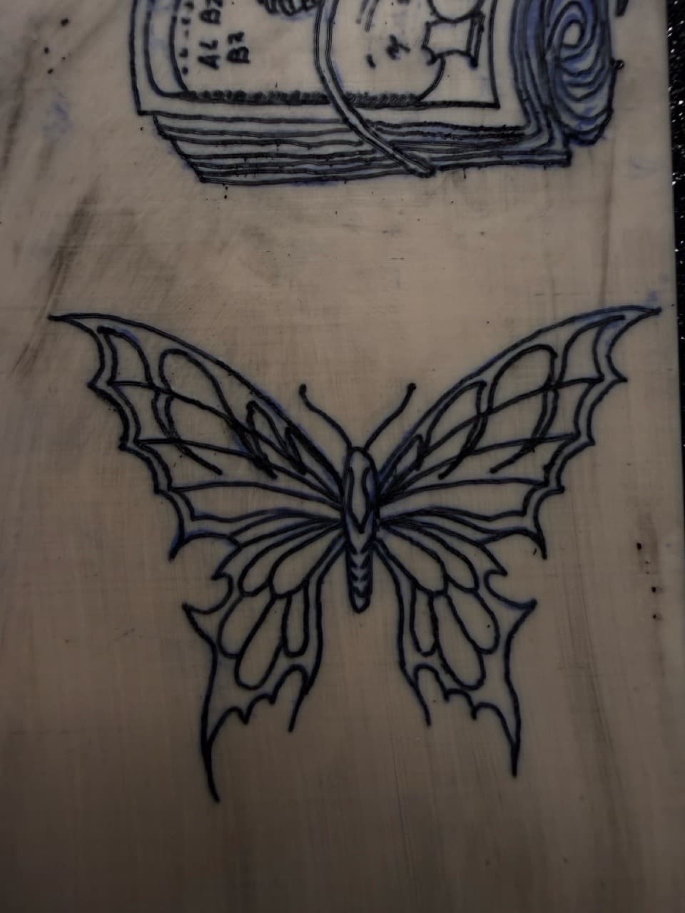 Line-work + Illustrative butterfly tattoo by Tatted_by_Z on TattMe