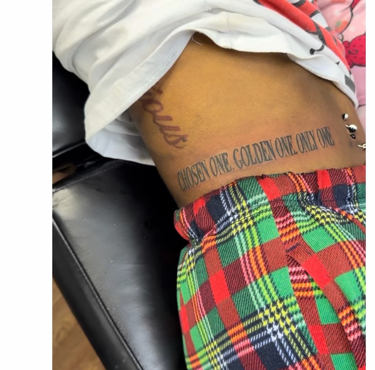 Lettering + Script words tattoo on Ribs by Speedytattoos on TattMe