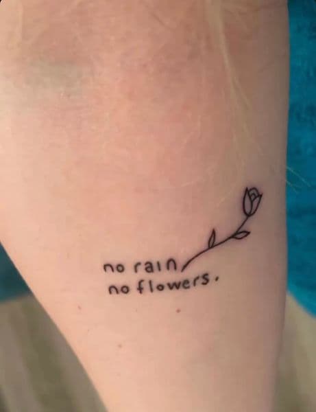 Fine Line + Minimalist flower tattoo on Forearm by NOBDYSUPPRTART on TattMe