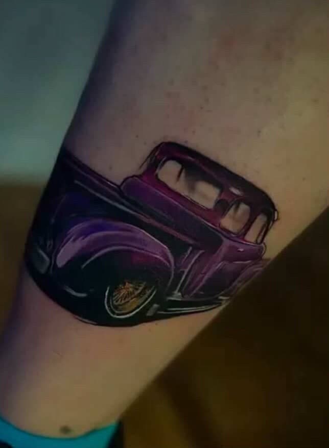Color + Illustrative Realism car tattoo on Forearm by LEGENDARY_HANDZ on TattMe