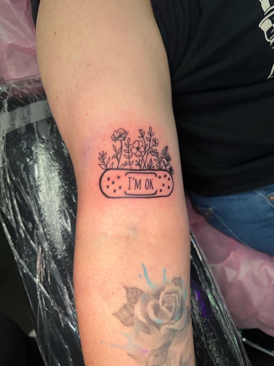 Fine Line + Floral flowers tattoo on Upper Arm by Tattoos_by_Haylee on TattMe