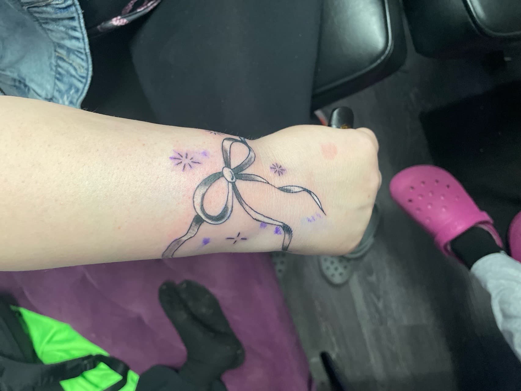 Fine Line + Illustrative bow tattoo on Forearm by Ariesinkedme on TattMe