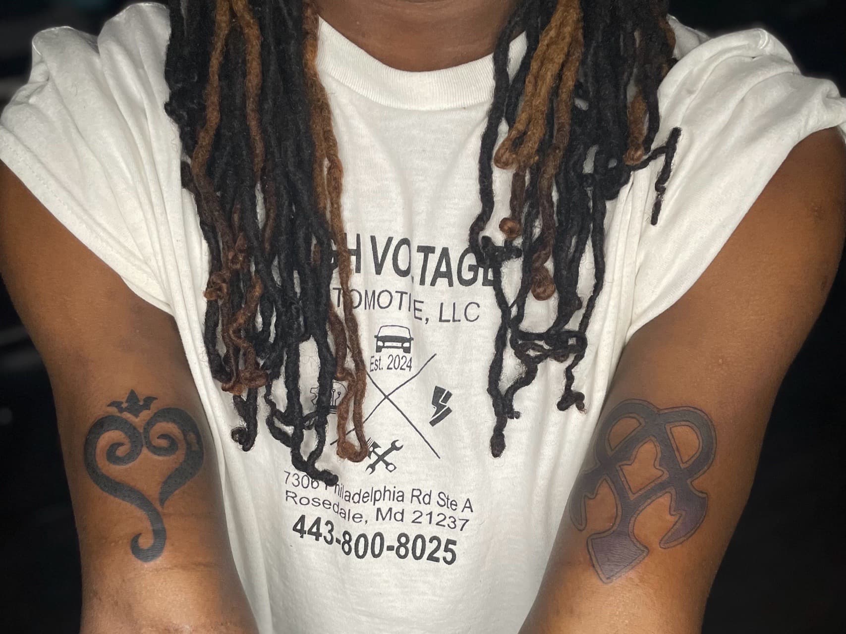 Black-work + Line-work adinkra symbol tattoo on Forearm by Ariesinkedme on TattMe