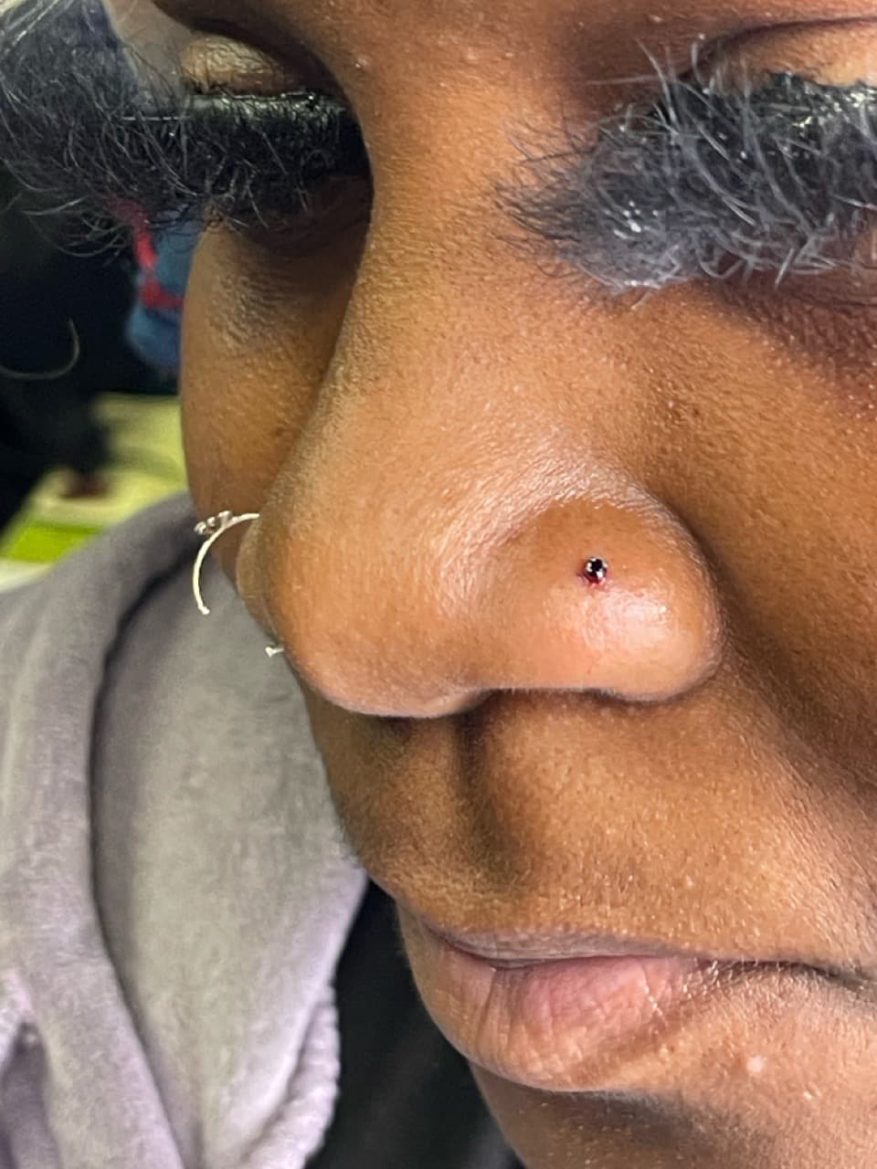 nose tattoo on Face by Ariesinkedme on TattMe