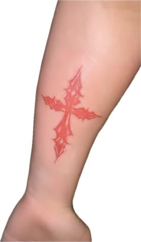Color + Illustrative cross tattoo on Forearm by Ariesinkedme on TattMe