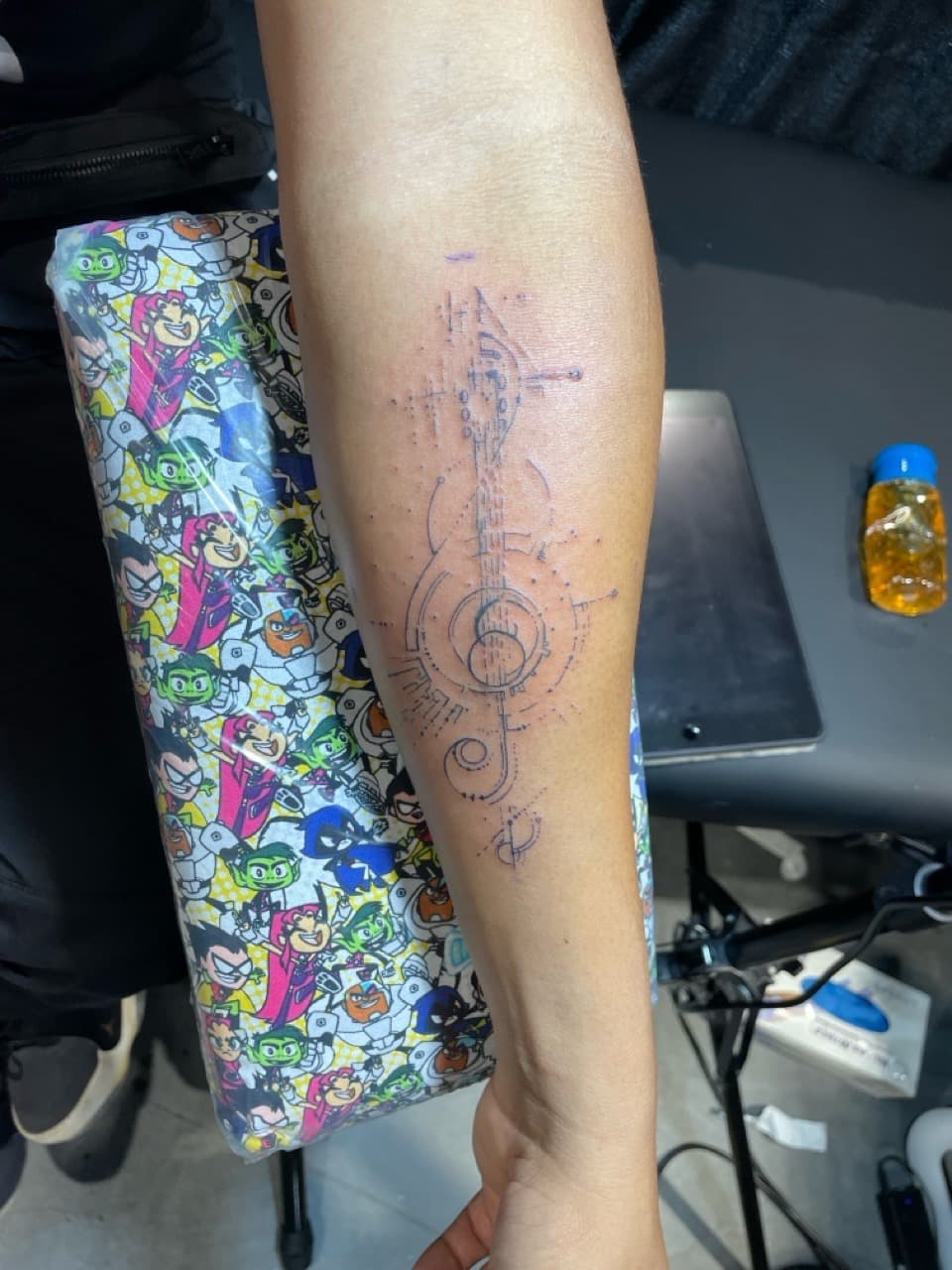 Fine Line + Dot-work cityscape tattoo on Forearm by Ariesinkedme on TattMe