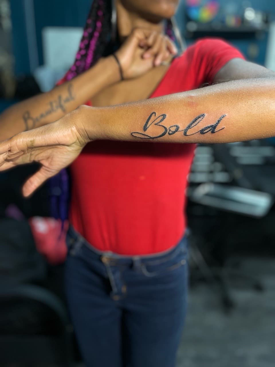 Lettering + Script word tattoo on Forearm by Ariesinkedme on TattMe