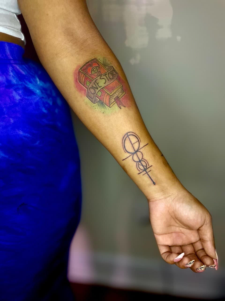 Line-work + Color book tattoo on Forearm by Ariesinkedme on TattMe