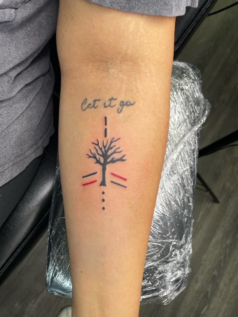 Fine Line + Minimalist tree tattoo on Forearm by Ariesinkedme on TattMe