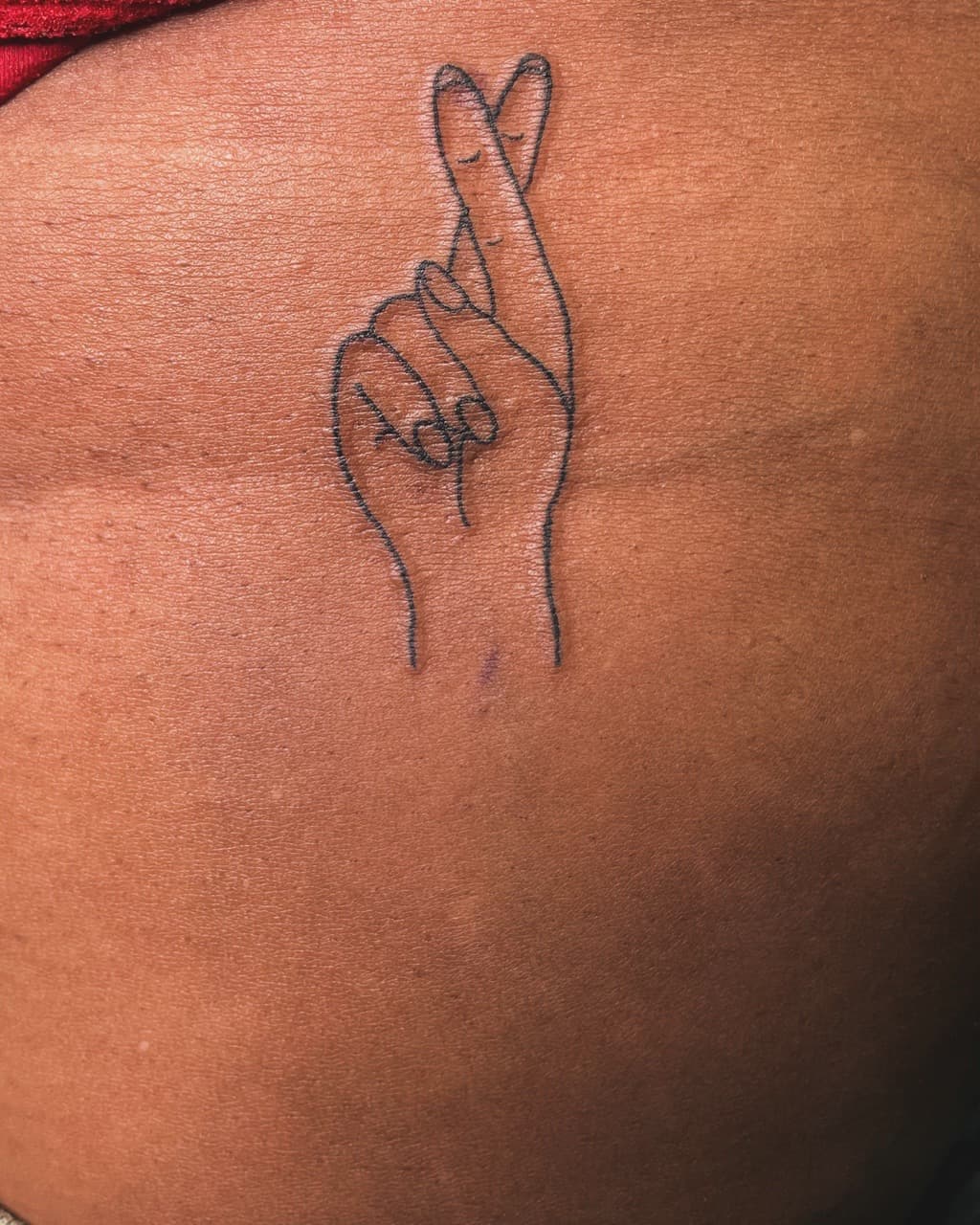 Fine Line + Minimalist hand tattoo on Ribs by Ariesinkedme on TattMe