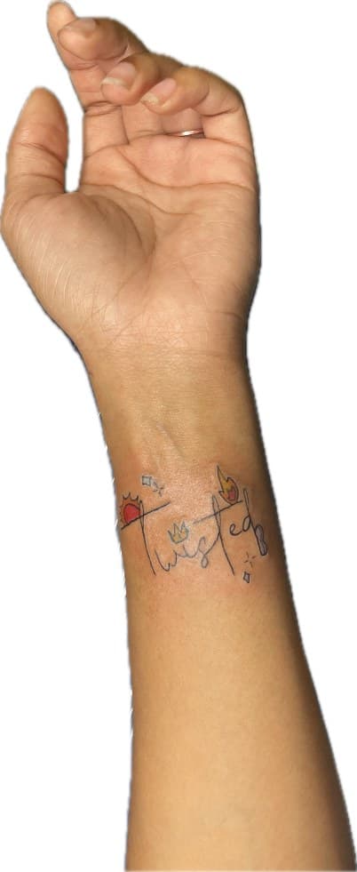 Lettering + Script word tattoo on Wrist by Ariesinkedme on TattMe